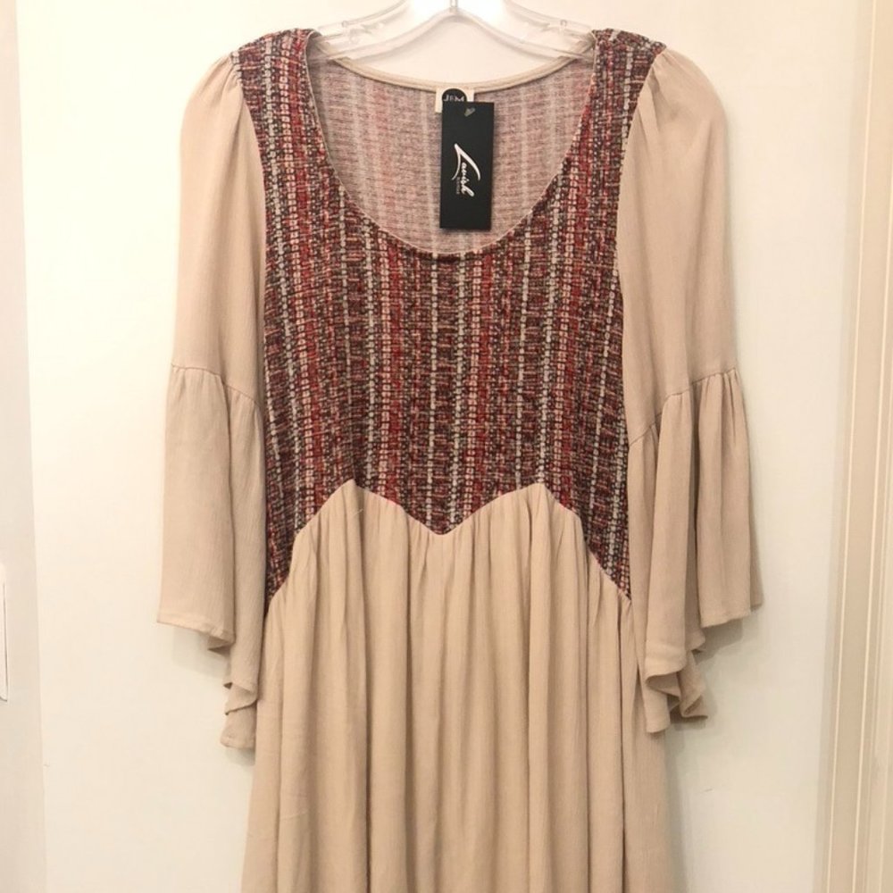 NWT Ladies Bohemian Taupe Dress Size S